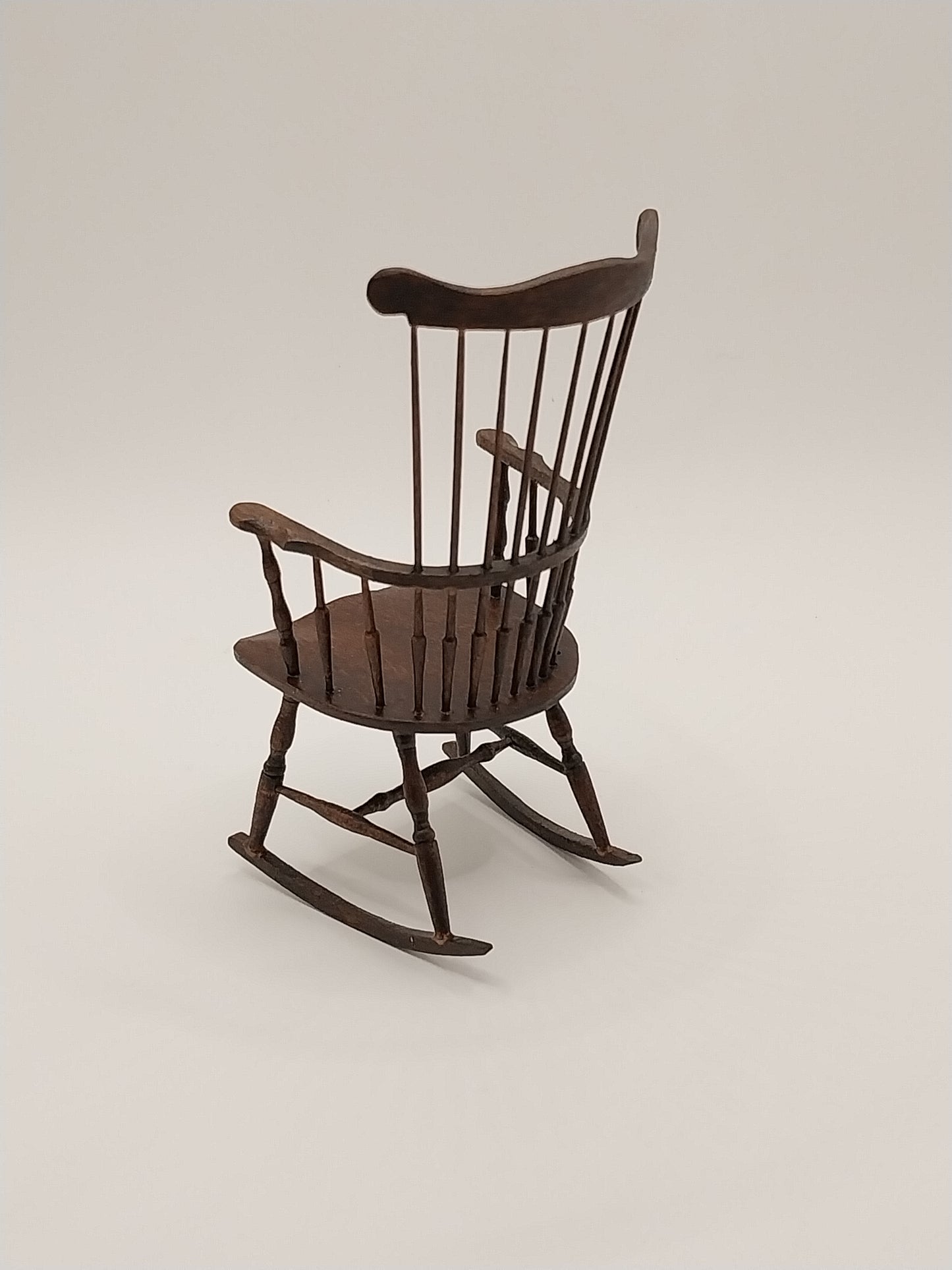 Double Comb Back Rocking Chair, Walnut