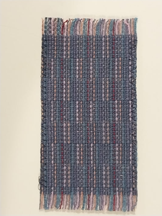 Small Rag Rug, Wedgewood with Stripes