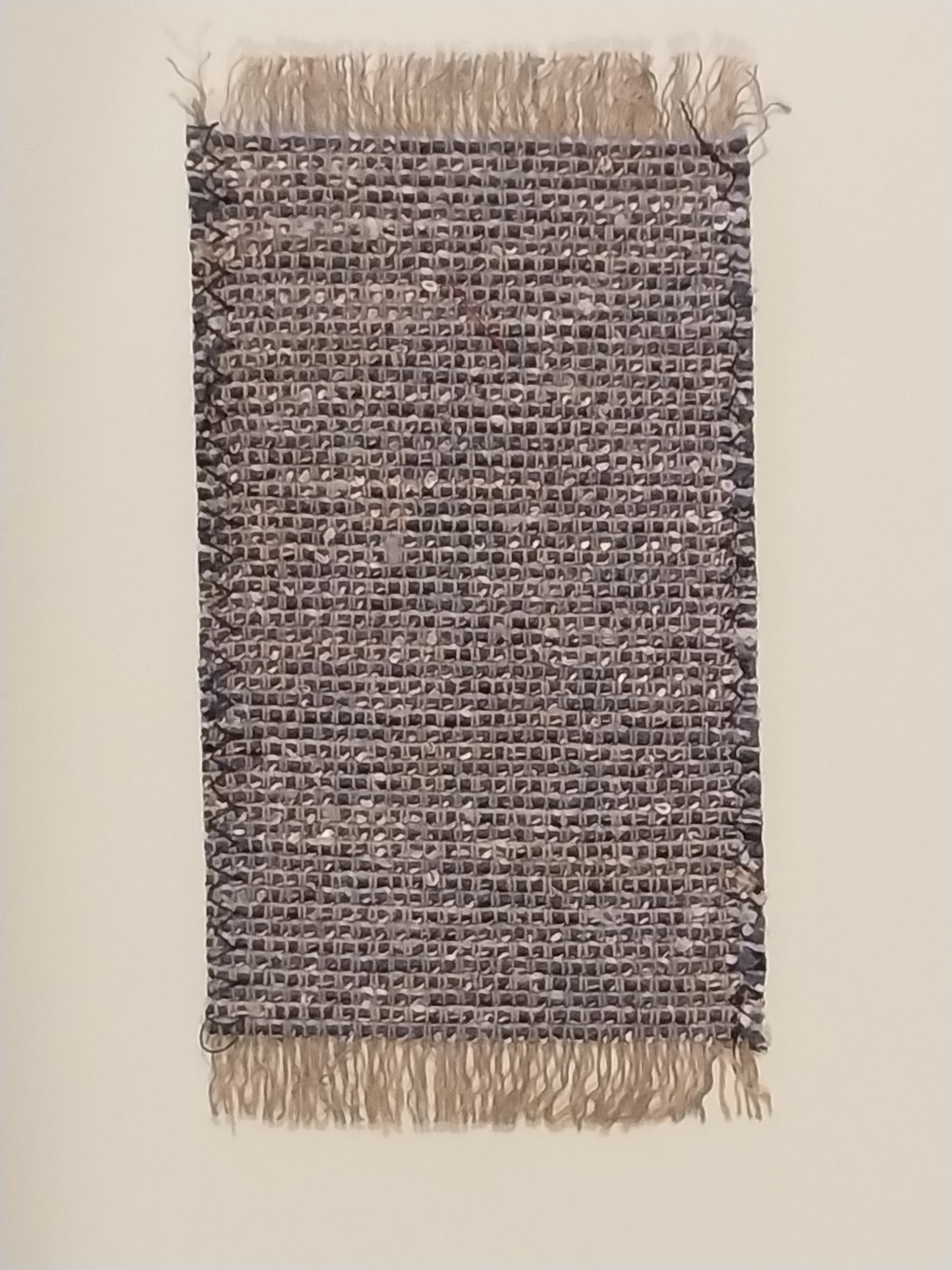 Small Rag Rug, Tans & Navy