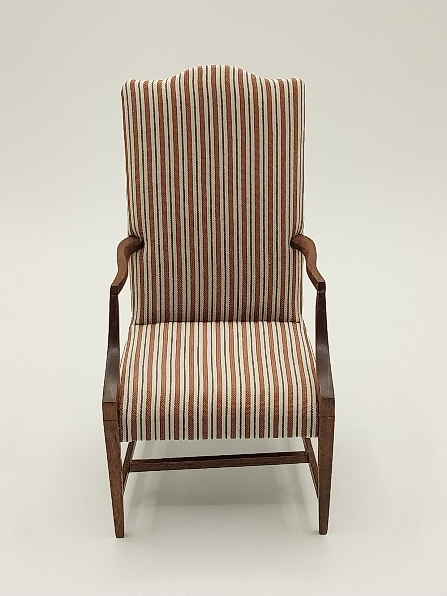 Lolling Arm Chair, Cherry, Red Stripe