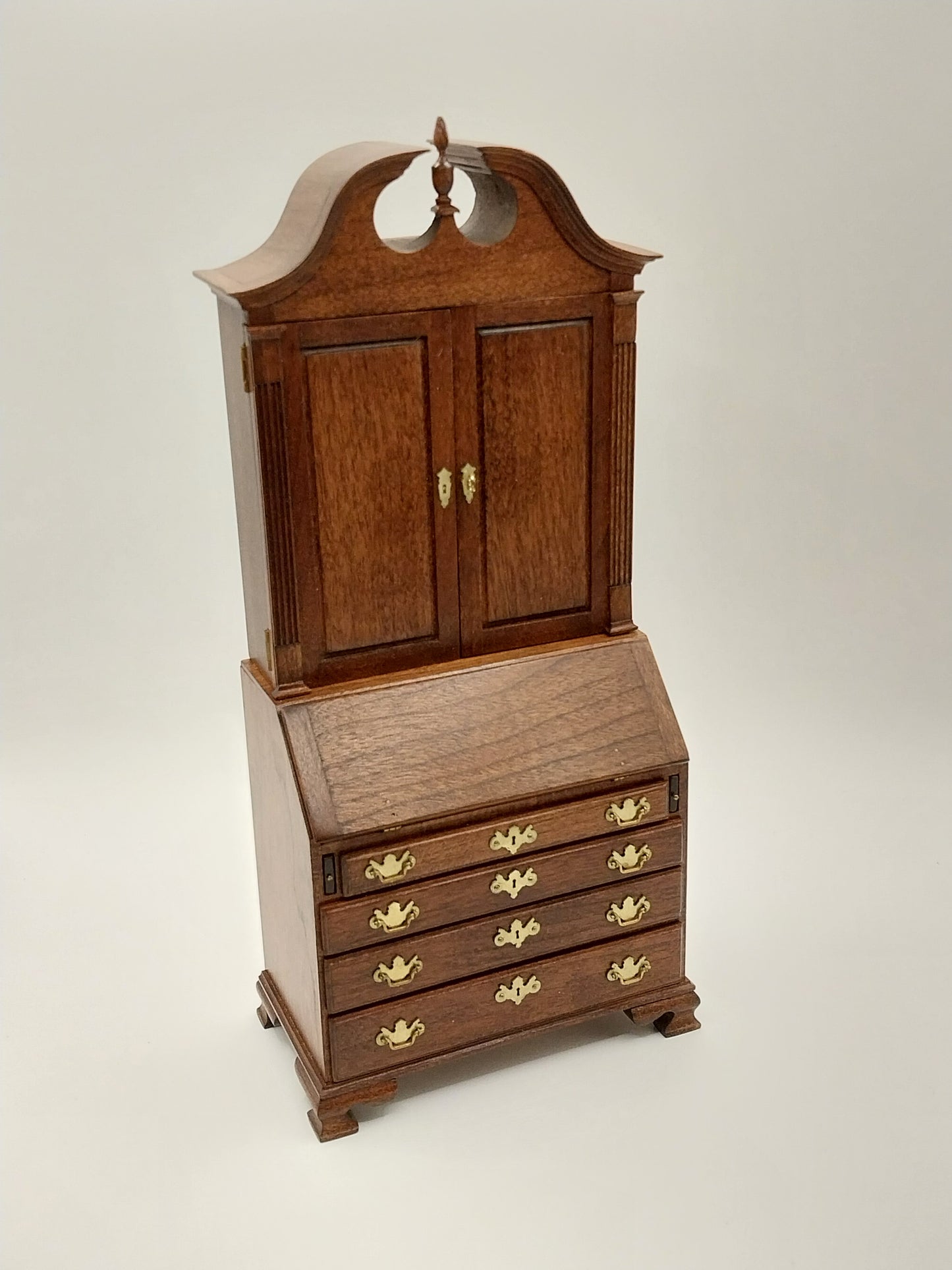 Bonnet Top Secretary Desk, Cherry