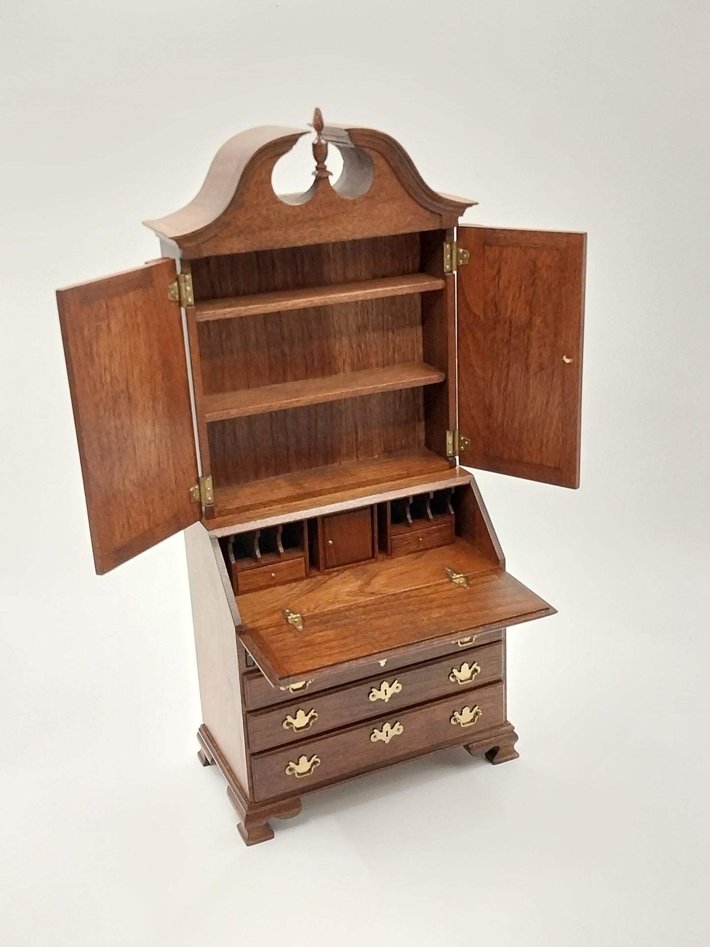 Bonnet Top Secretary Desk, Cherry