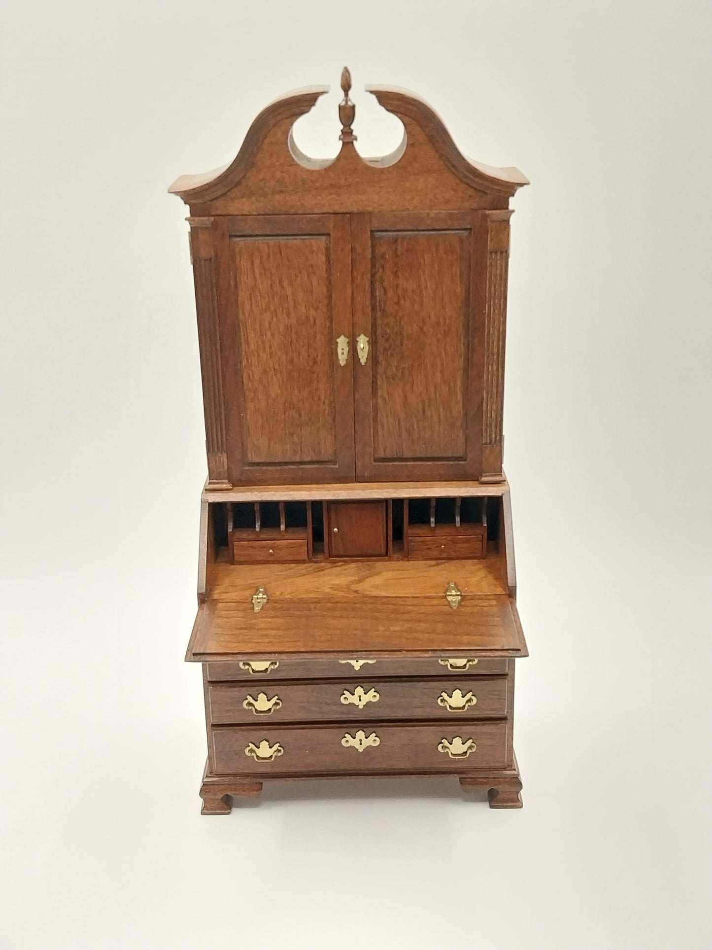 Bonnet Top Secretary Desk, Cherry