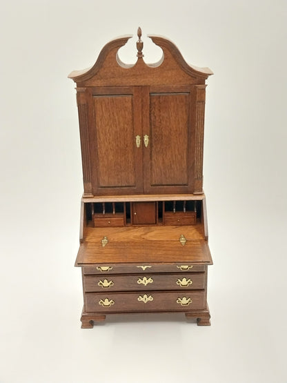 Bonnet Top Secretary Desk, Cherry
