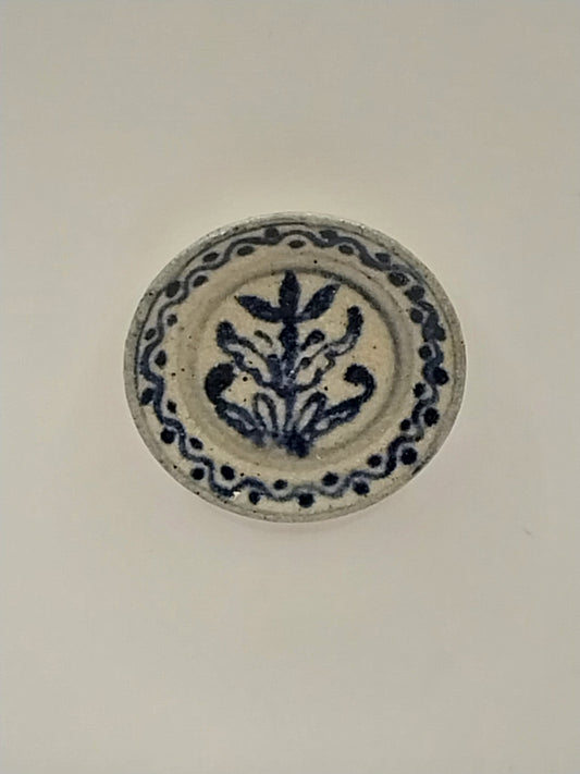 Stoneware Plate, Floral