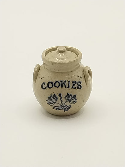 Stoneware Cookie Jar, Floral