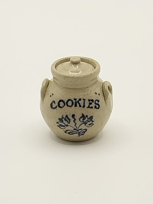 Stoneware Cookie Jar, Floral