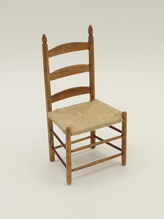 Ladderback Chair With Rush Seat, Handmade