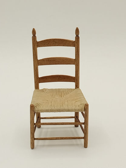 Ladderback Chair With Rush Seat, Handmade