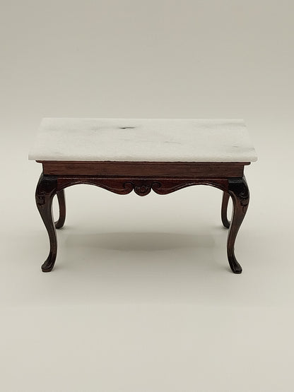 Sofa Table With Marble Top, Mahogany