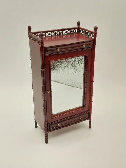 CEA311, McComber Faux Bamboo Armoire, Mahogany