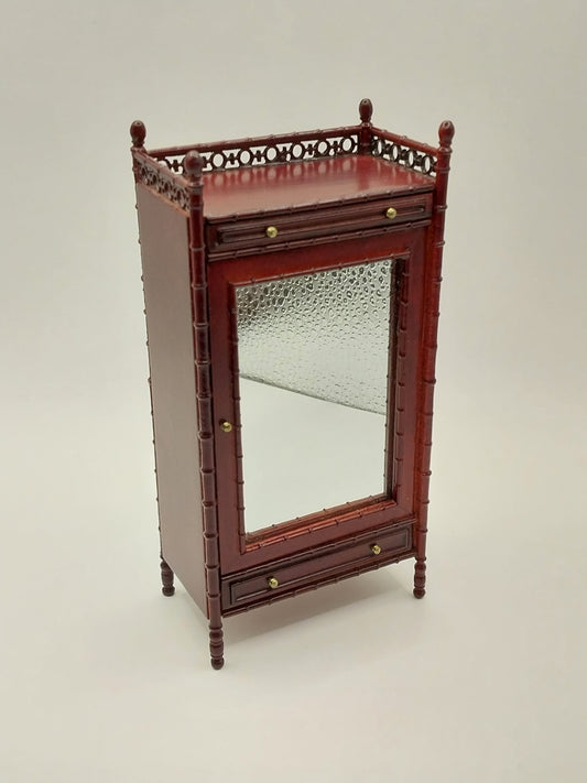 CEA311, McComber Faux Bamboo Armoire, Mahogany