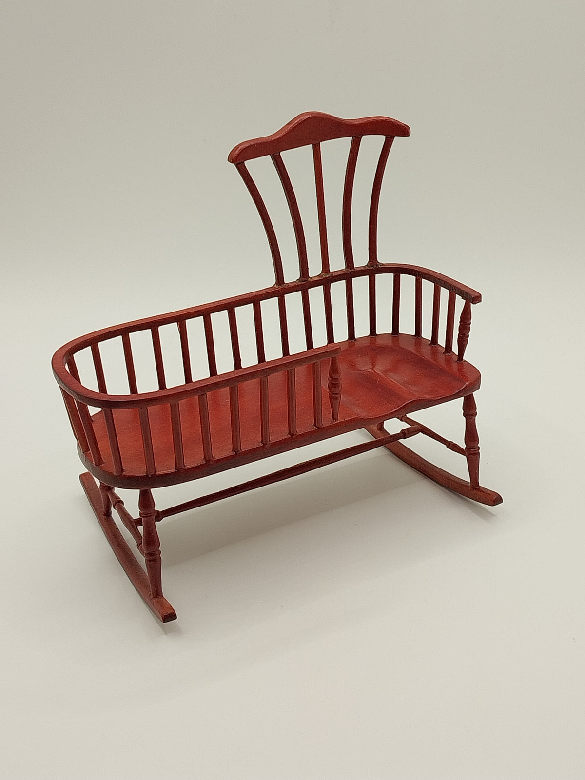 CEA315, Windsor Nanny Rocker, Mahogany – Miniature Designs, Inc.