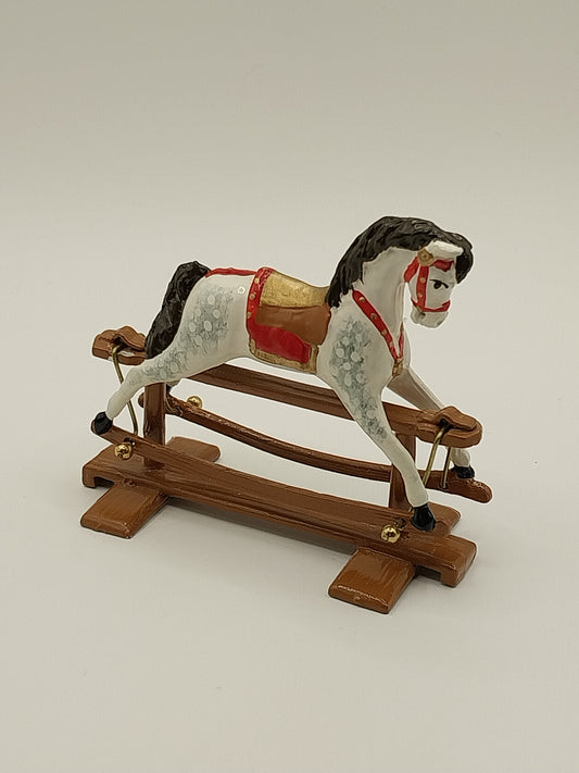 CEA316, Rocking Horse On Stand, Handpainted