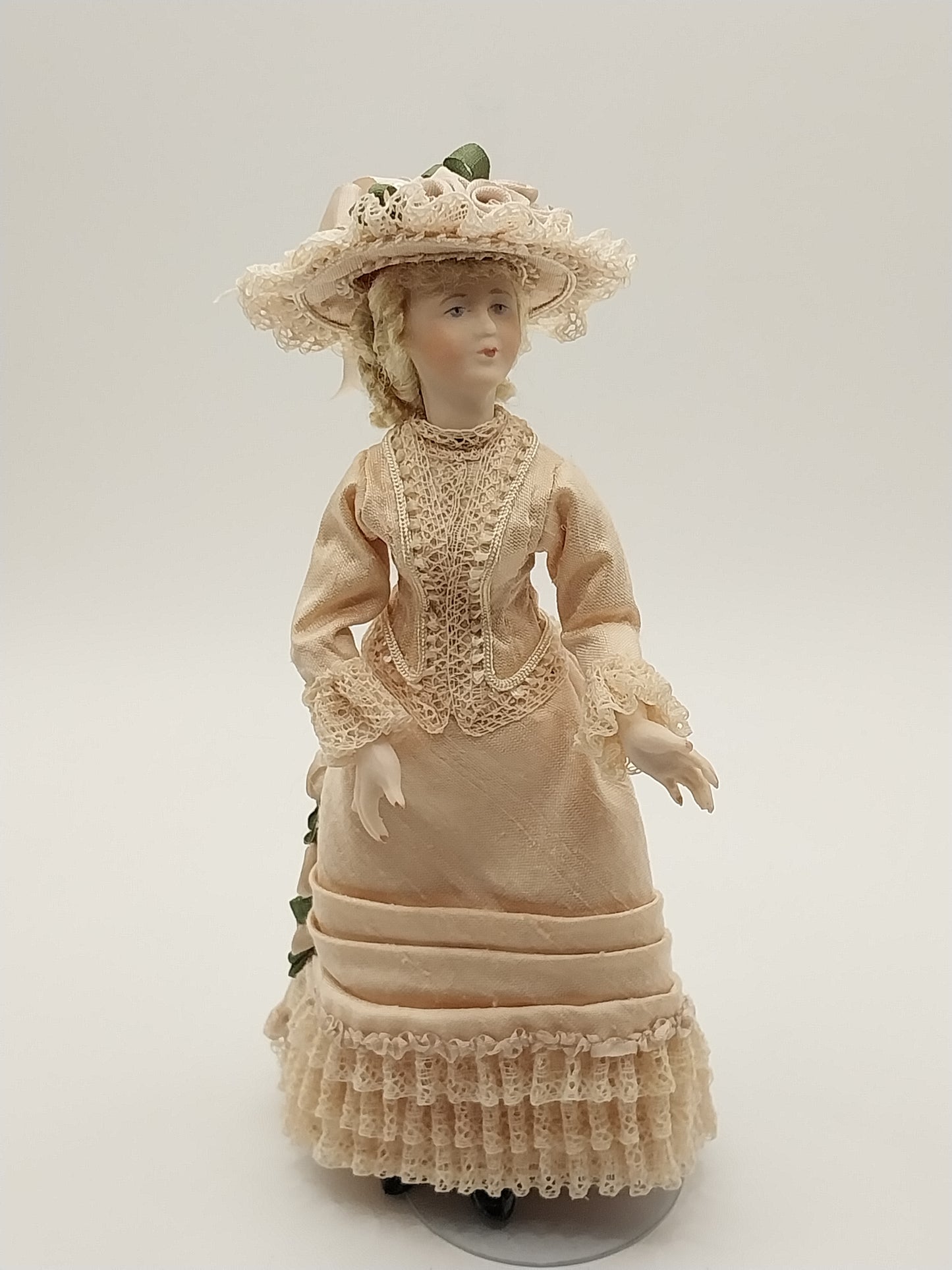 Victorian Lady Doll In Pink Hat