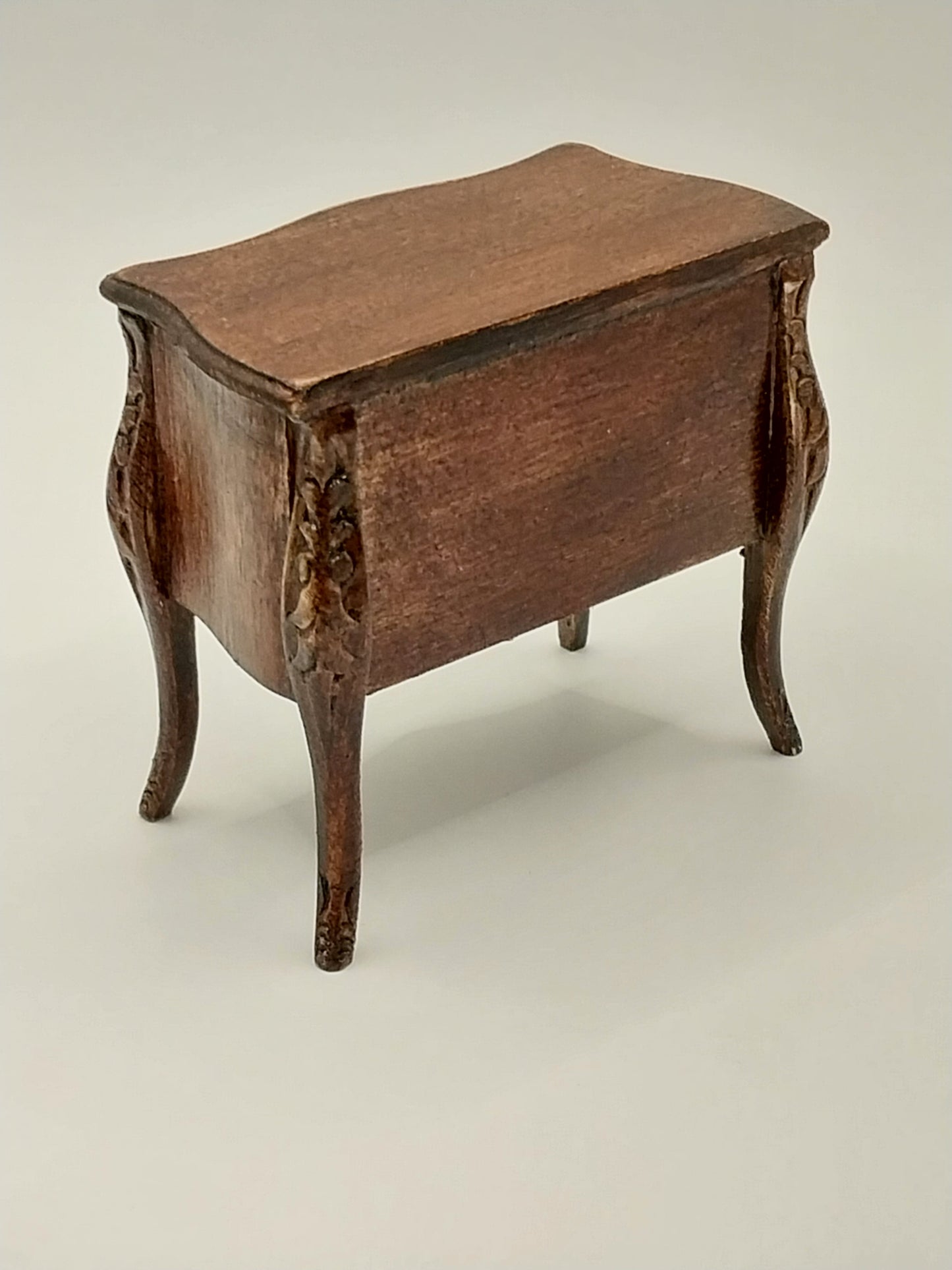 Two Drawer Commode, Shabby Chic Walnut