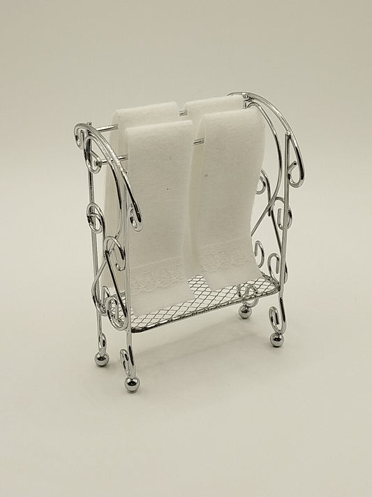 CBB1275, Silver Towel Rack With Towels