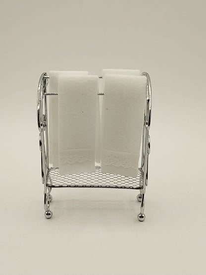 CBB1275, Silver Towel Rack With Towels