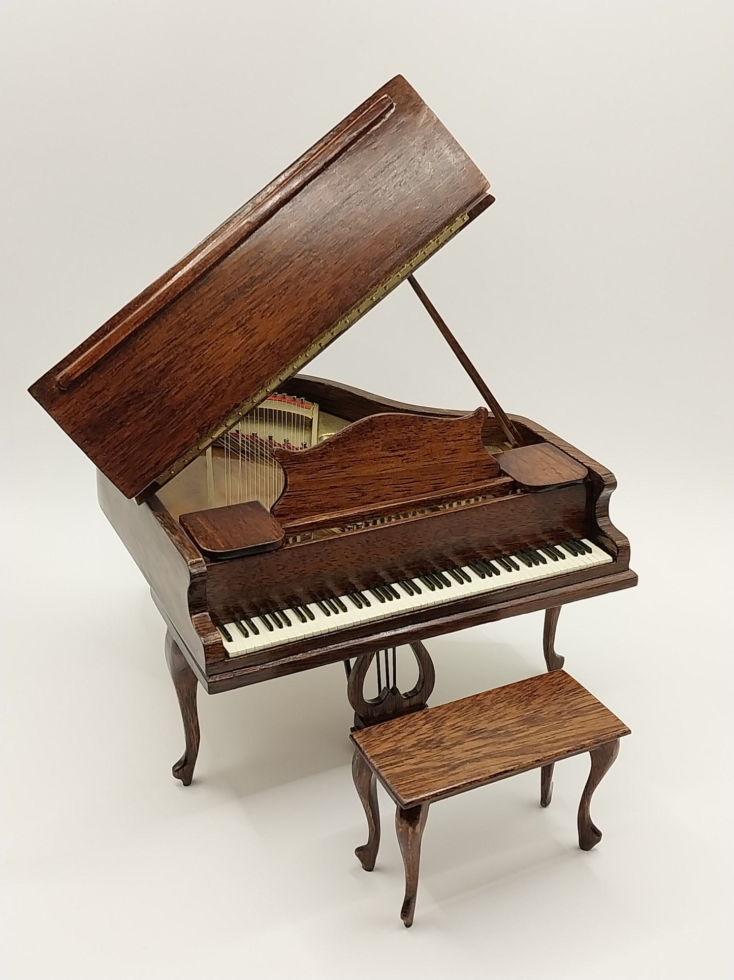 Queen Anne Baby Grand Piano & Stool, Ralph Partelow