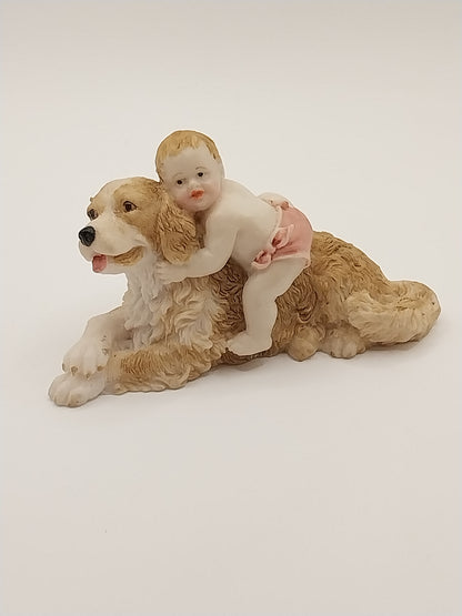 Dog Laying With Baby On Top