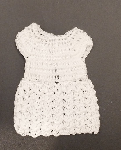 Crochet Girls Dress, White