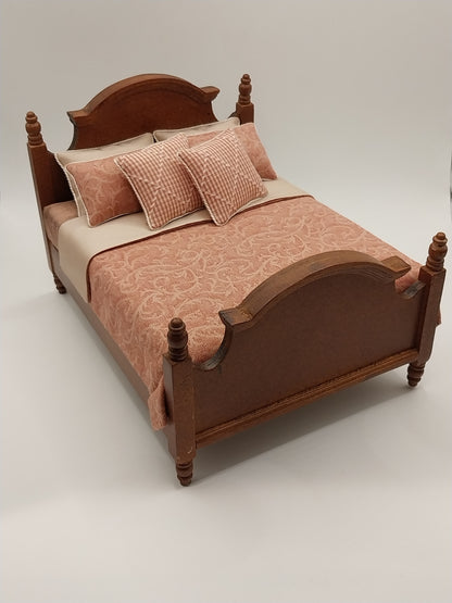 Double Bed, Dressed, NWN, Coral