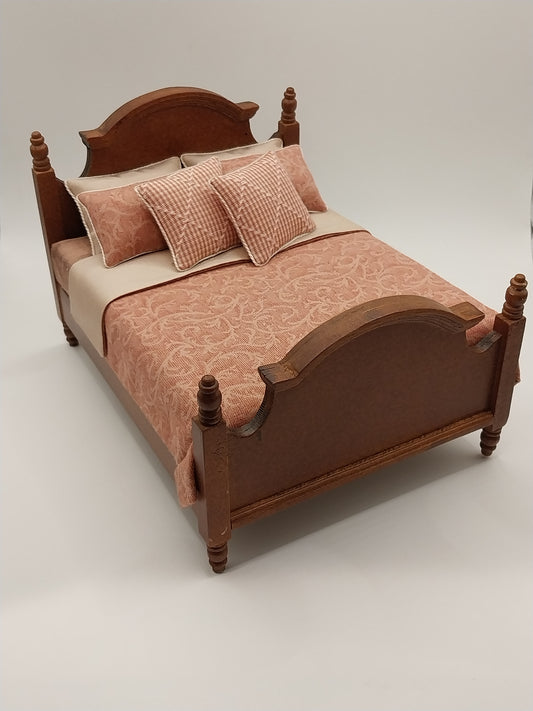 Double Bed, Dressed, NWN, Coral