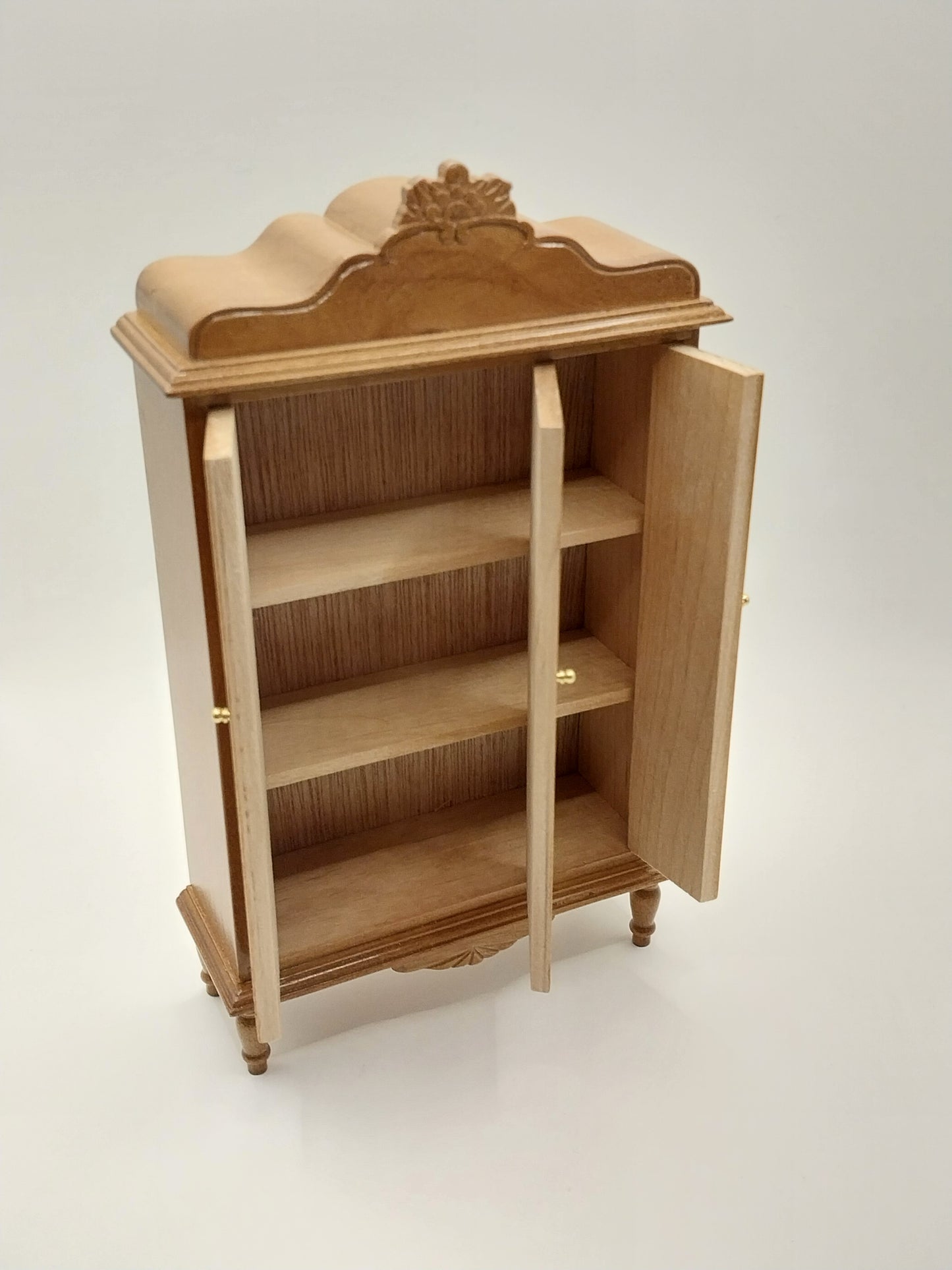 Carved Double Bedroom Set, 3pc, Walnut