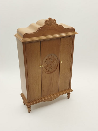 Carved Double Bedroom Set, 3pc, Walnut