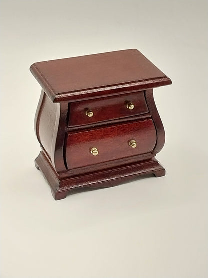 Bombe Nightstand, Mahogany