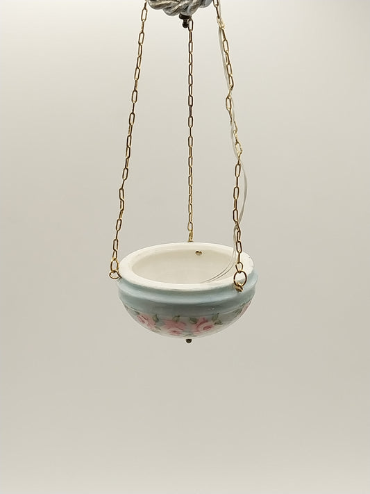 CEA346, Small Dome Overhead Hanging Light, Handpainted