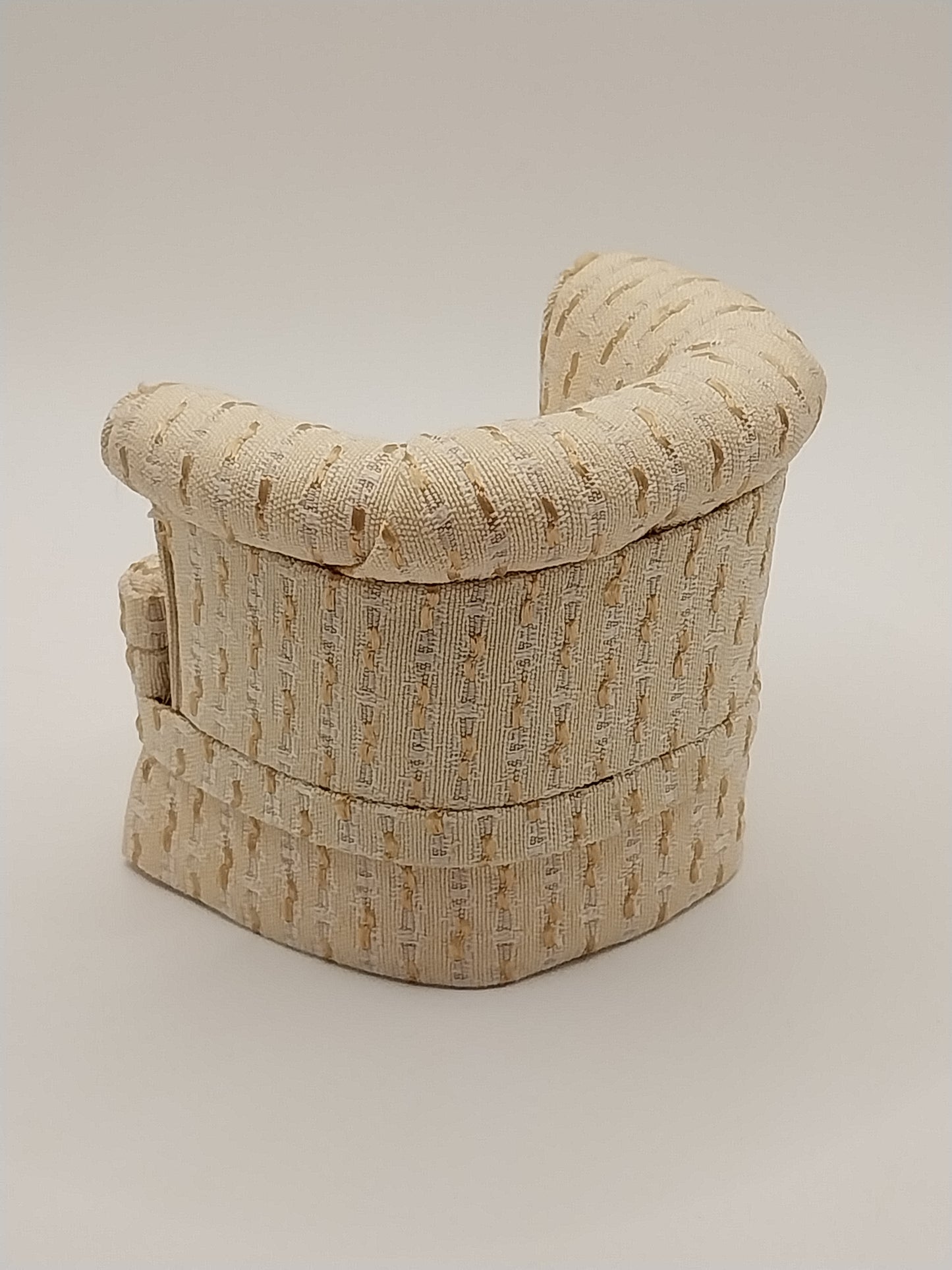 Moderne Chair, Yellow Stripe, Mahogany