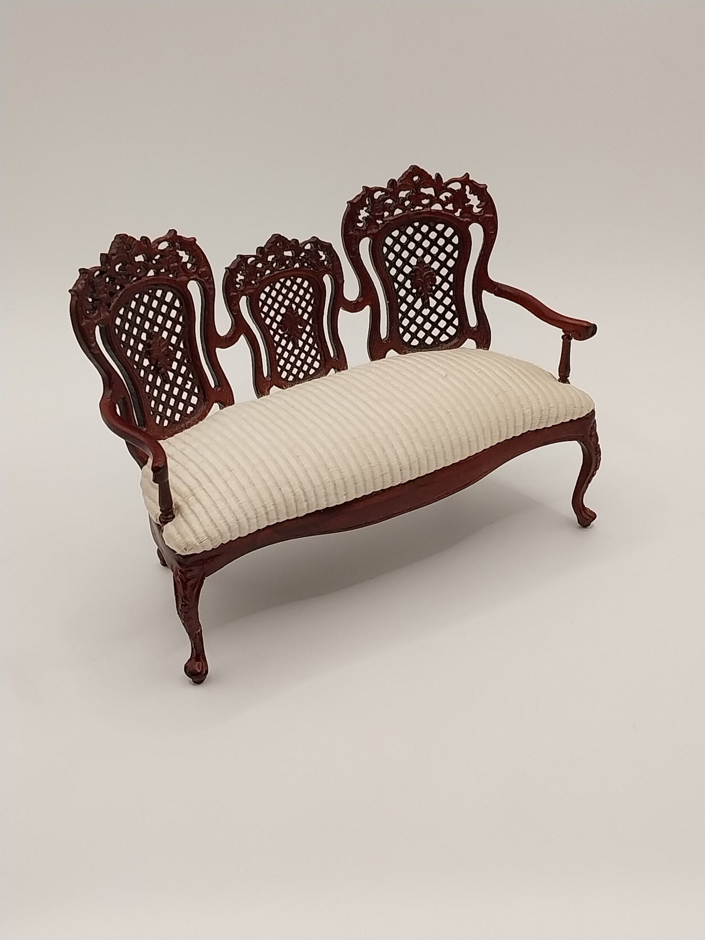 Armorial Pierced Sofa, Mahogany