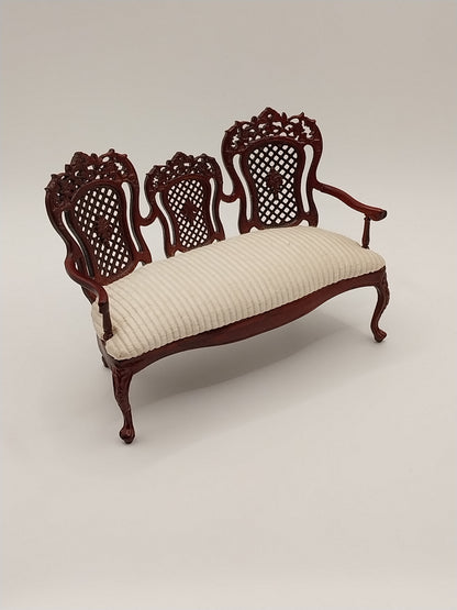Armorial Pierced Sofa, Mahogany