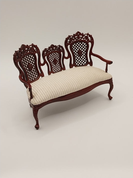 Armorial Pierced Sofa, Mahogany