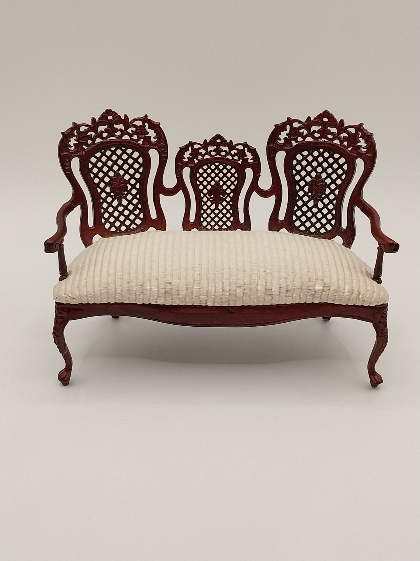 Armorial Pierced Sofa, Mahogany
