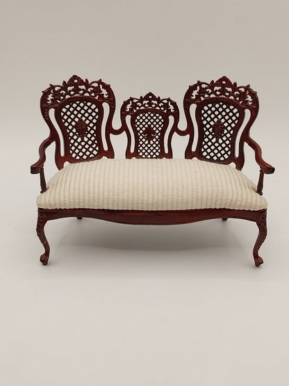 Armorial Pierced Sofa, Mahogany