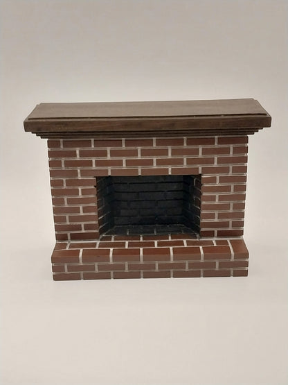 Large Red Brick Fireplace