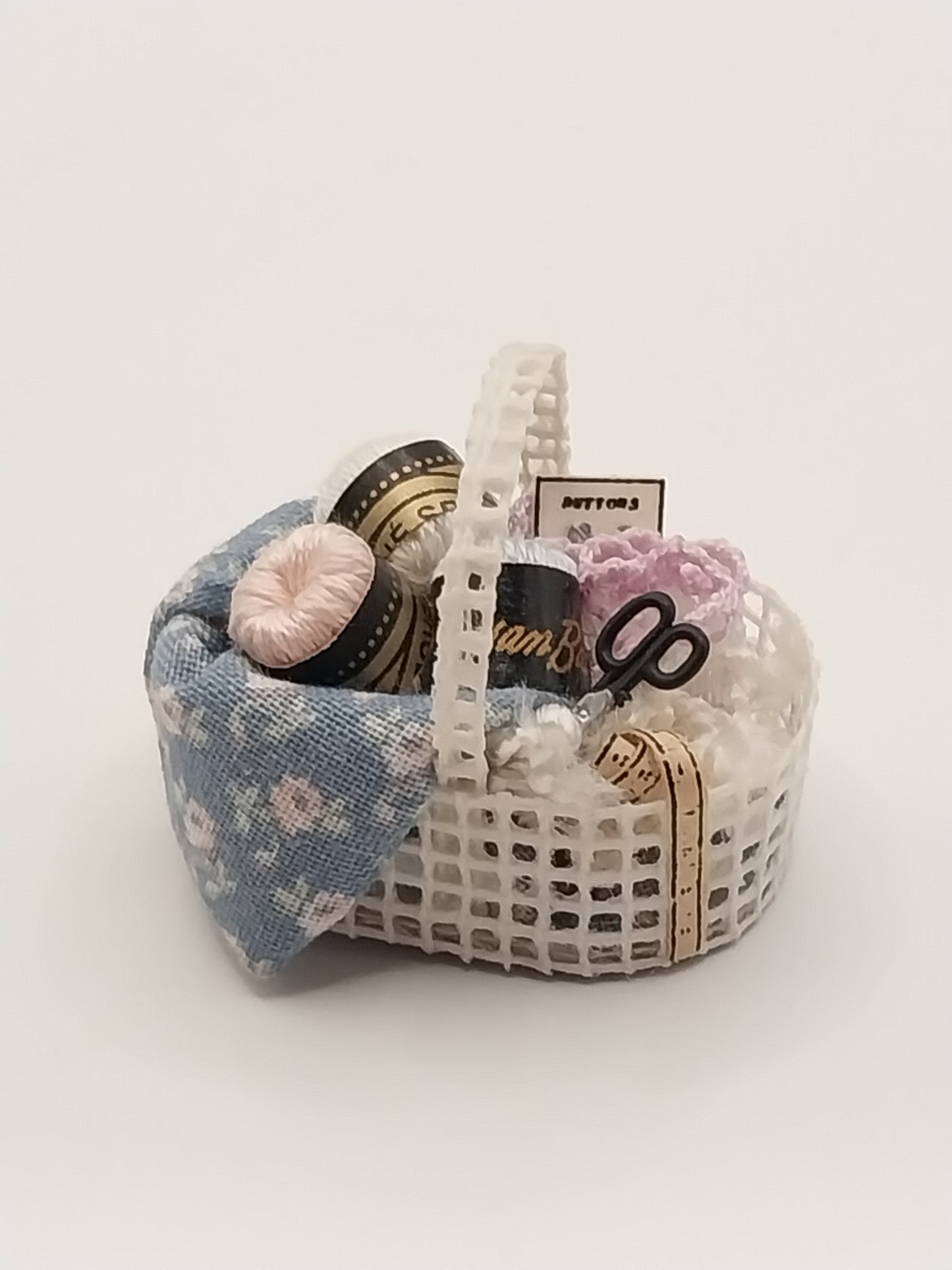 Basket Filled With Sewing Accessories