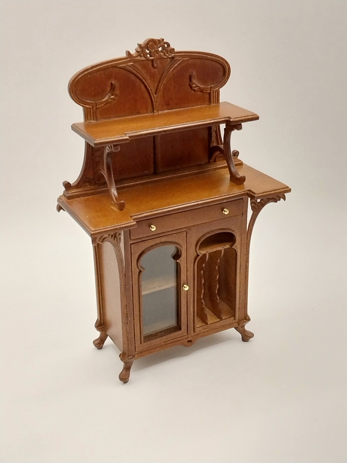 Art Nouveau Cabinet, New Walnut