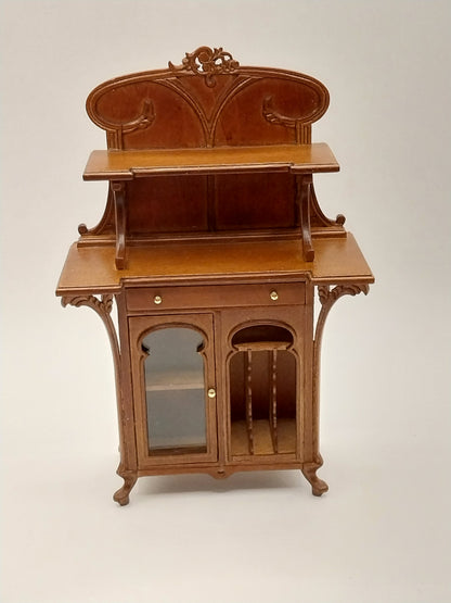 Art Nouveau Cabinet, New Walnut