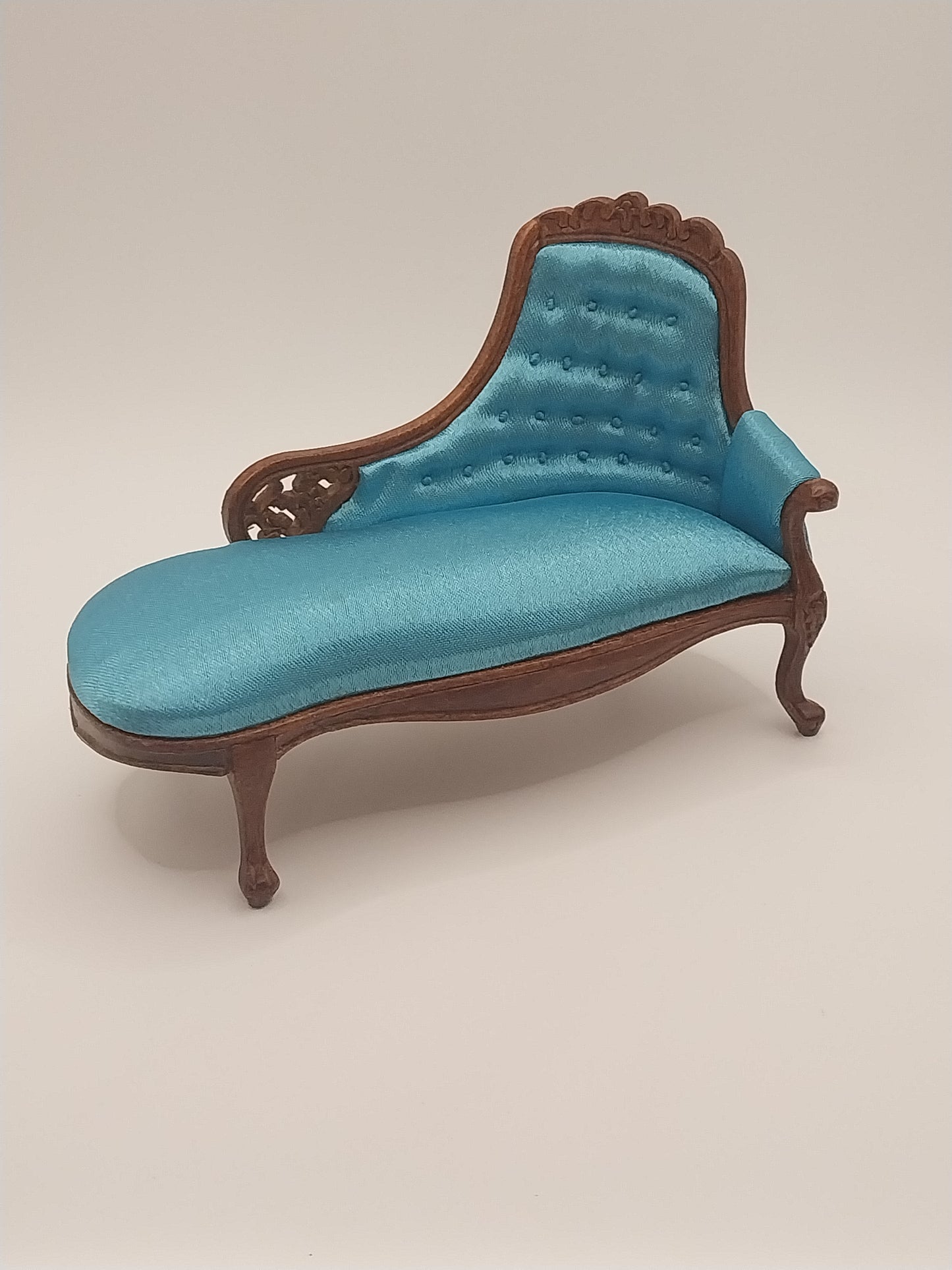 CPS0006, Louis XV Chaise, Walnut, Blue