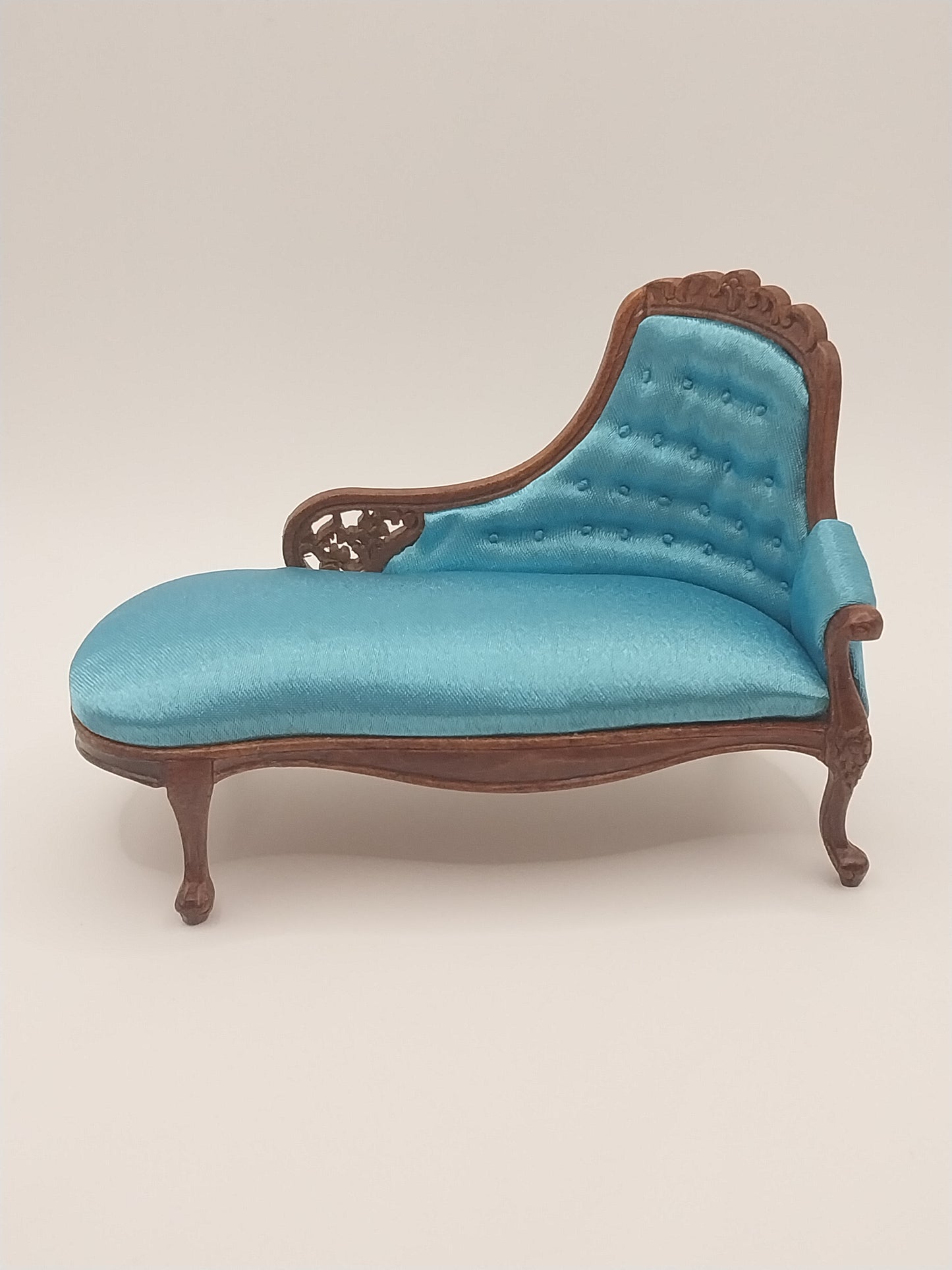 CPS0006, Louis XV Chaise, Walnut, Blue