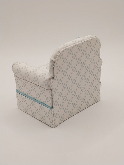 Living Room Chair, Dover Dot Sea Glass