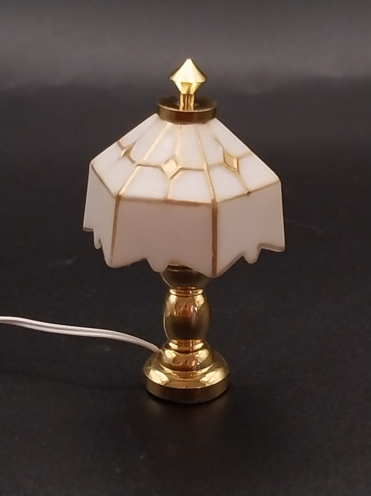 Tiffany Table Lamp, White Shade