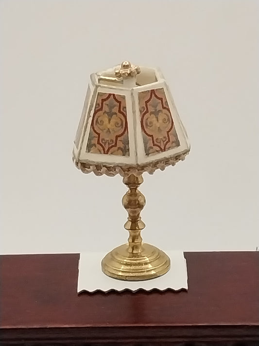 Small Table Lamp With Shade & Fringe