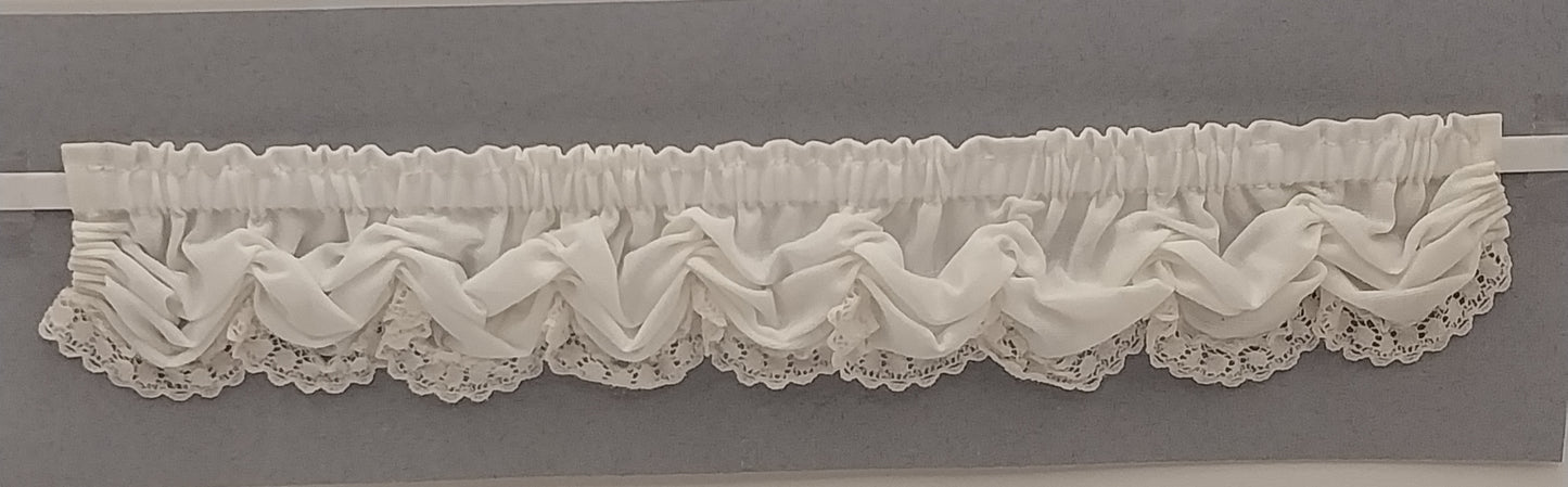 CPS0113, Balloon Valance For Bay Window, White