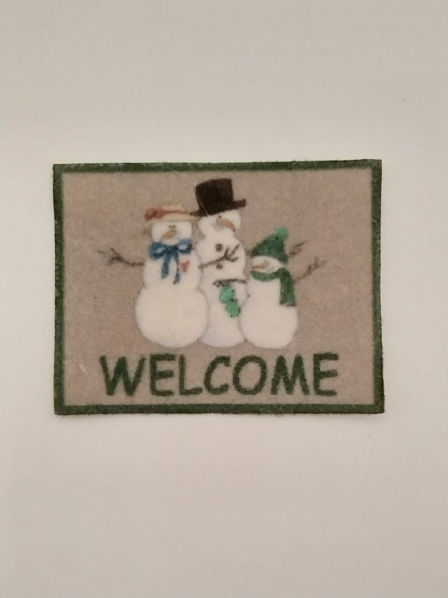 1/4" Scale Door Mat, Christmas Snowman