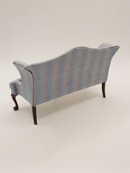 Sofa & 2 Wing Chairs, Multi Blue Stripe
