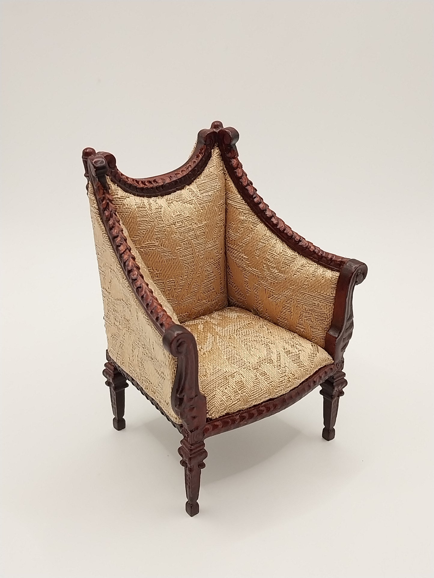 Italian Living Set, Gold Brocade, 6pc